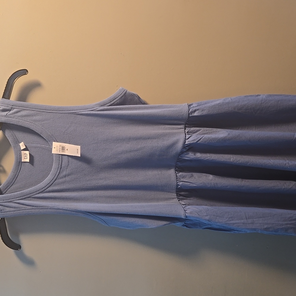 GAP Sleeveless Blue Maxi Dress